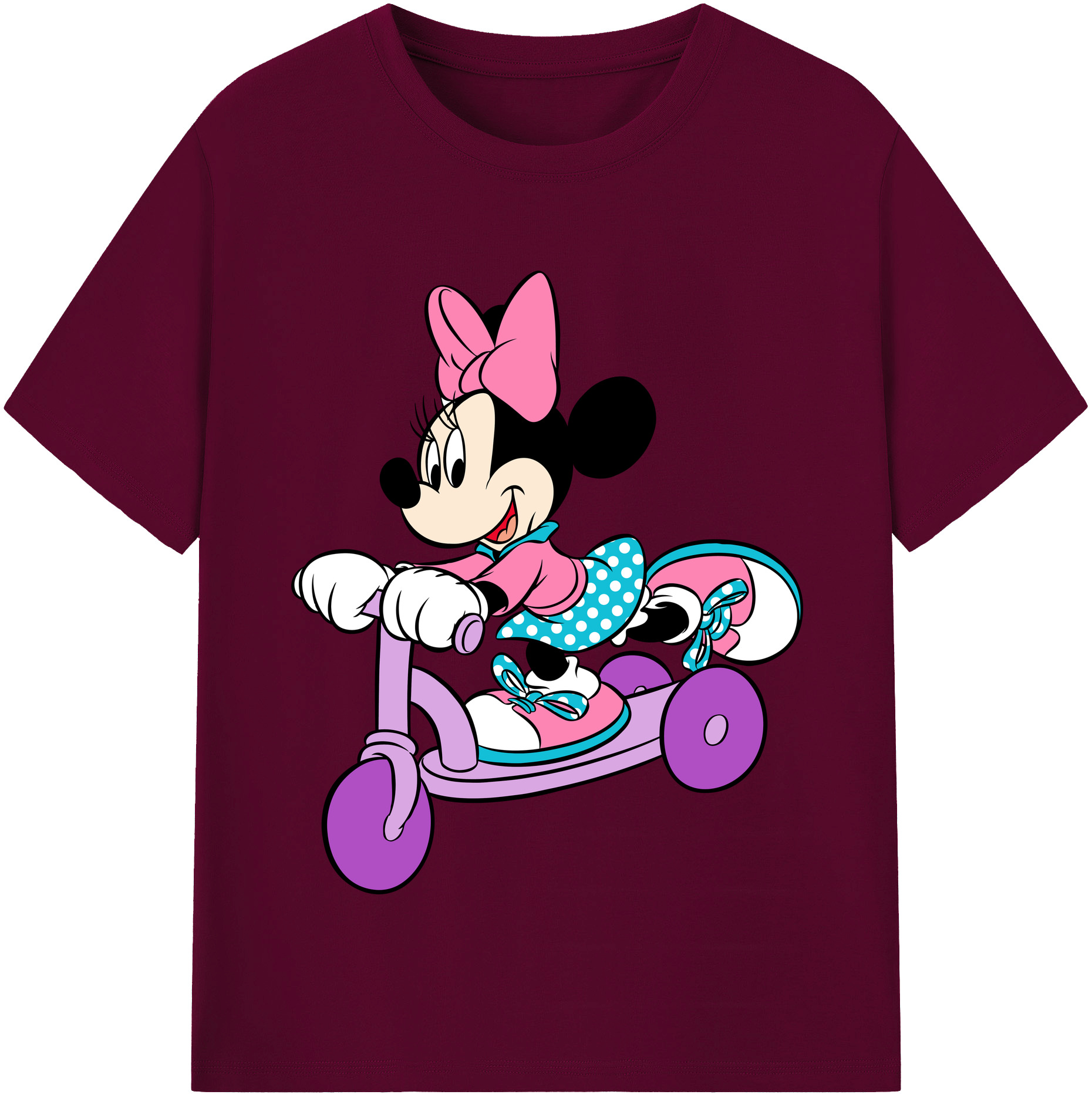 （画像用） ミッキーマウス Mickey Mouse レディースカジュアルプリントTシャツ（綿100％）